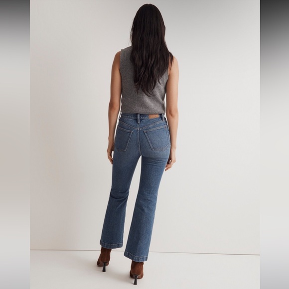 NWT Madewell The Perfect Vintage Flare Crop - 25 Blue - Picture 3 of 9